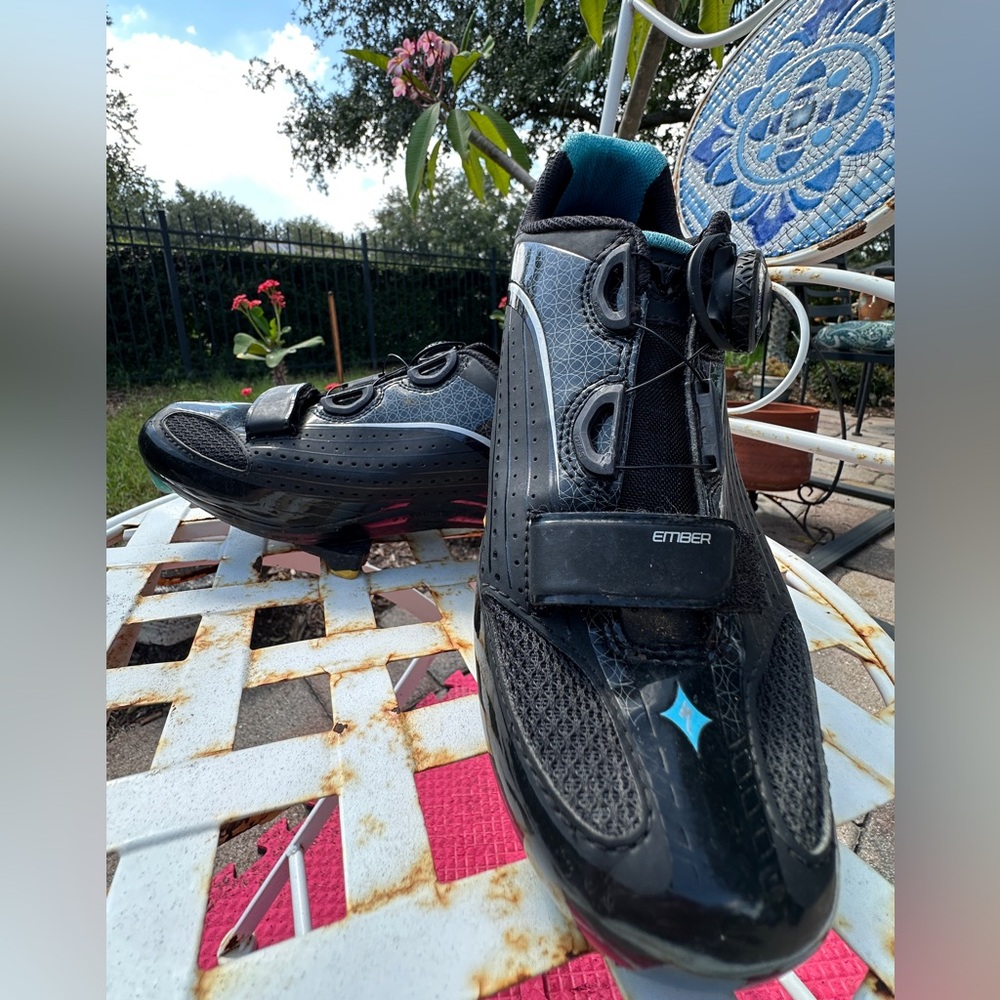 Specialized Ember Road Women’s Cycling Shoes Black Turquoise Size 9.5 (41 EU)